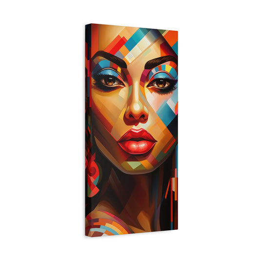 Artistic Stretched Canvas Print, Colorful Home Decor, Unique Gift, Wall Art, Vibrant Artwork, Modern Interior Design