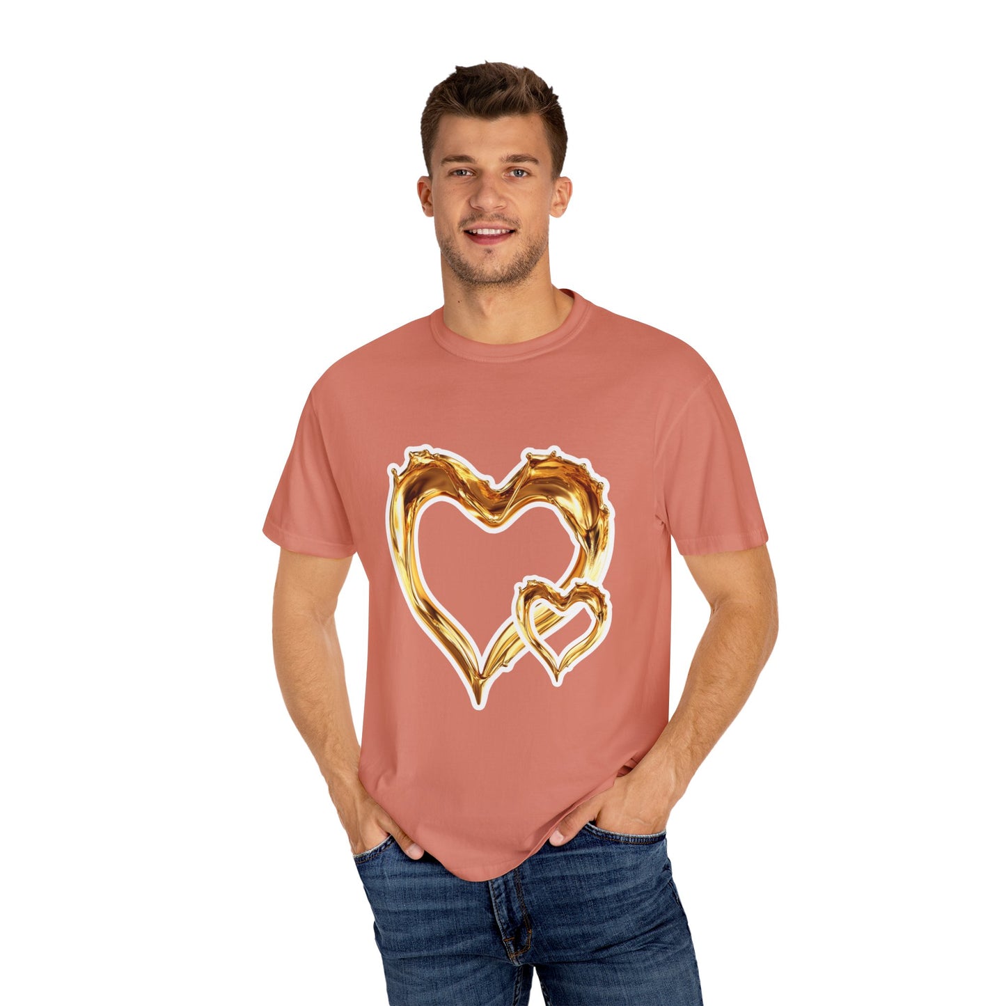 Gold Intertwined Hearts T-shirt