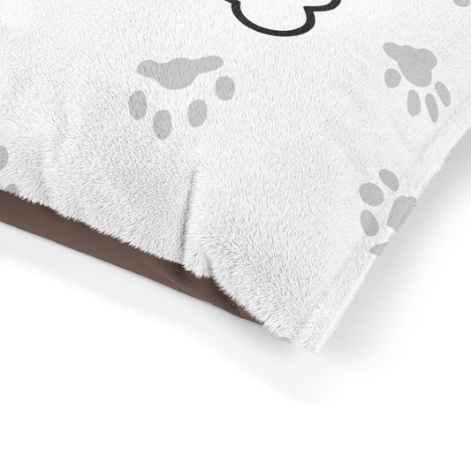 Personalized Pet Bed with Paw Print Design - Custom Dog Bed, Cozy Pet Cushion, Comfortable Cat Bed, Unique Pet Gift, Stylish Dog Bed