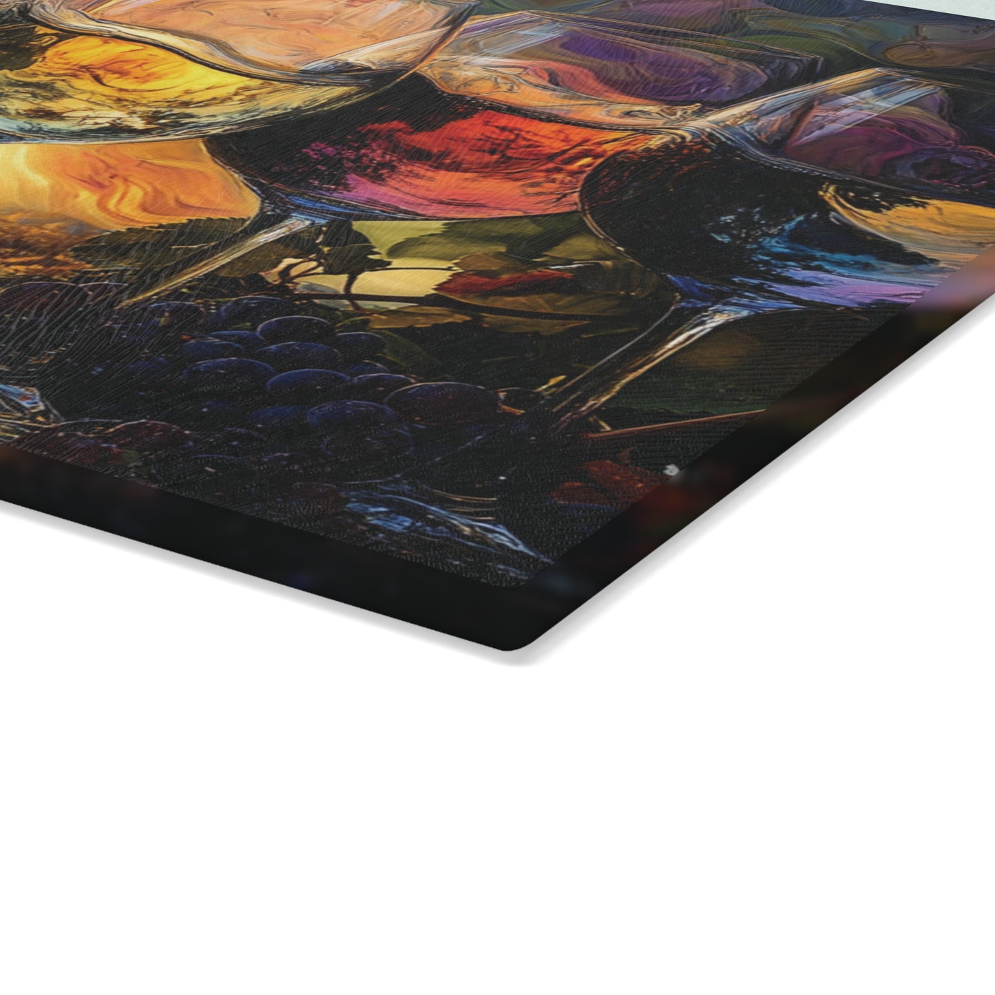 Elegant Wine-Themed Glass Cutting Board | Perfect for Entertaining & Gifting