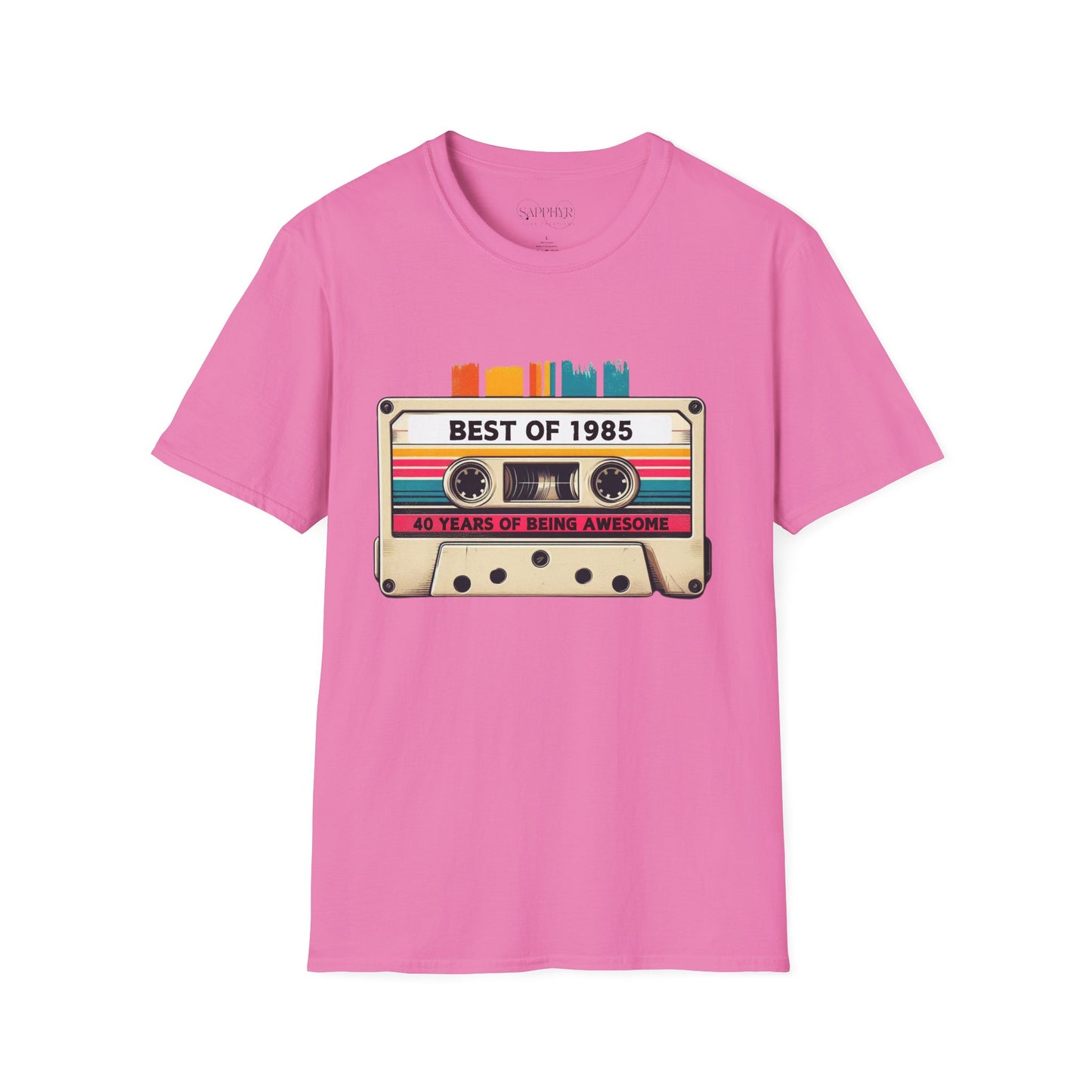 Retro 1985 Music T-Shirt, Vintage Inspired Tee, Unisex Softstyle Shirt, Gift for Music Lovers, 80s Nostalgia Apparel
