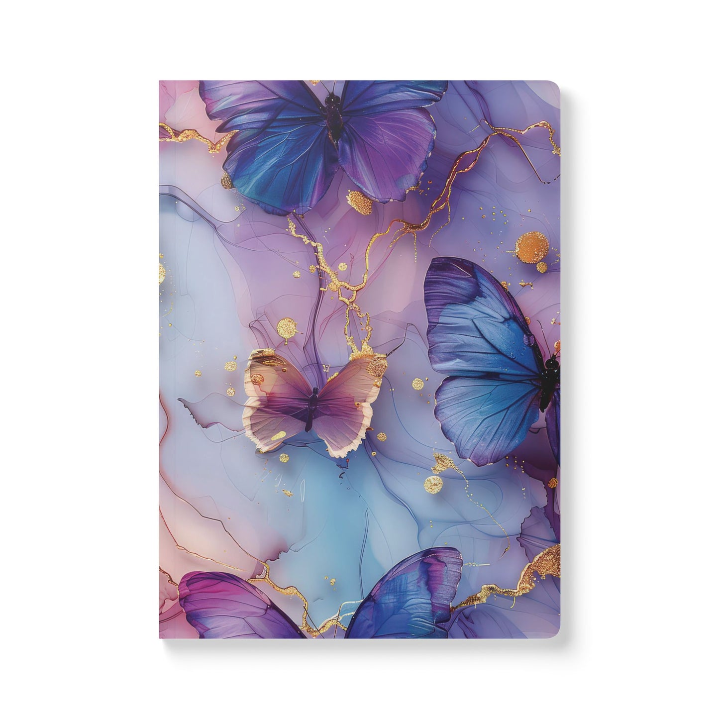 Elegant Butterfly Softcover Journal with Inside Prints | Vibrant Floral Design for Inspiration and Note-Taking