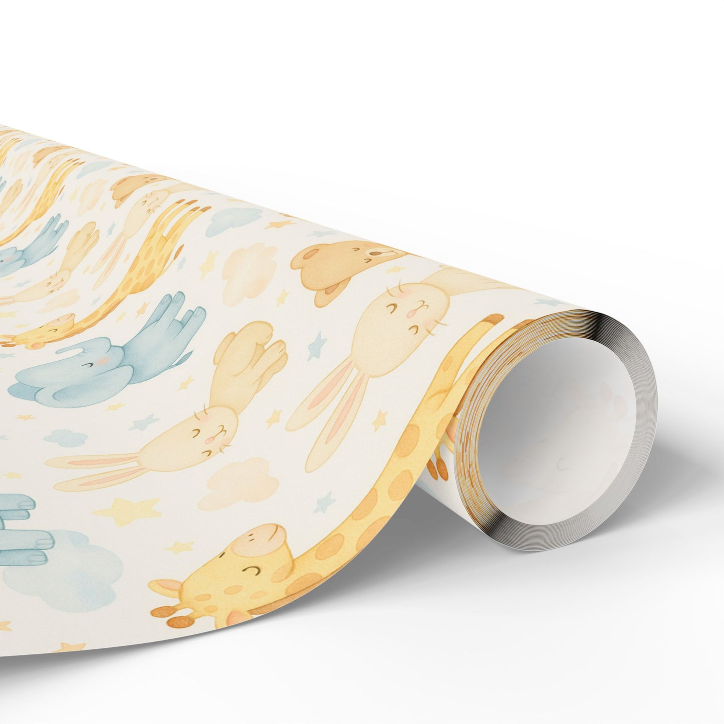 Adorable Animal Wrapping Paper Roll, Cute Gift Wrap for Baby Showers, Birthdays, and Celebrations