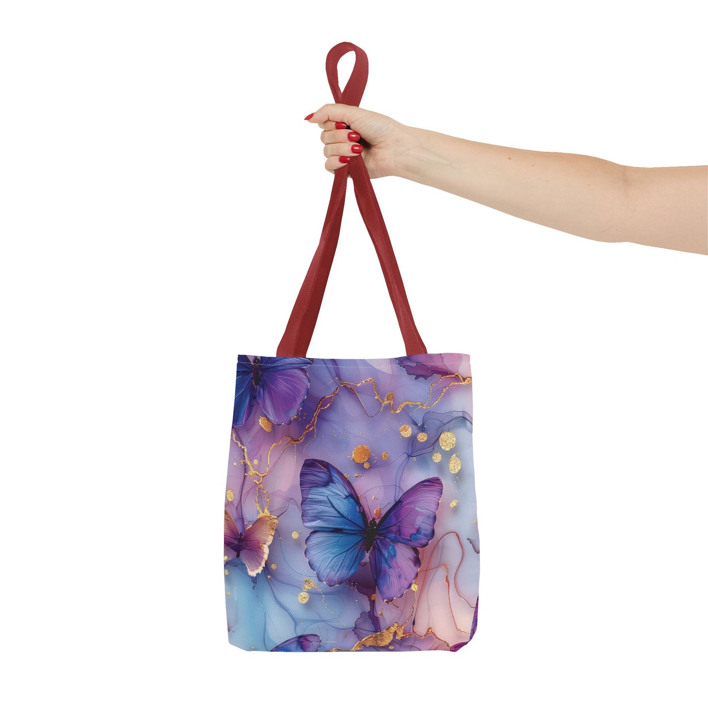 Elegant Butterfly Tote Bag - Colorful Floral Design for Everyday Use