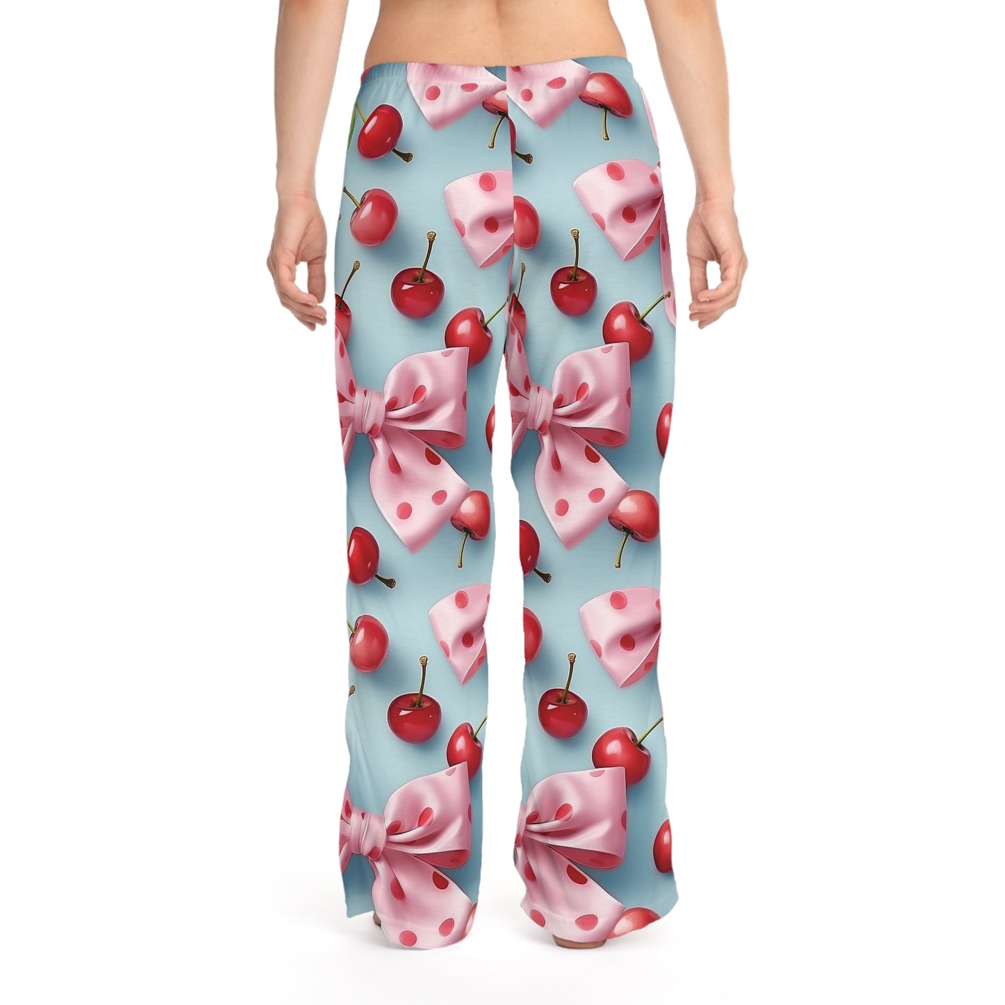 Charming Cherry Bow Women's Pajama Pants - Cute Sleepwear for Cozy Nights