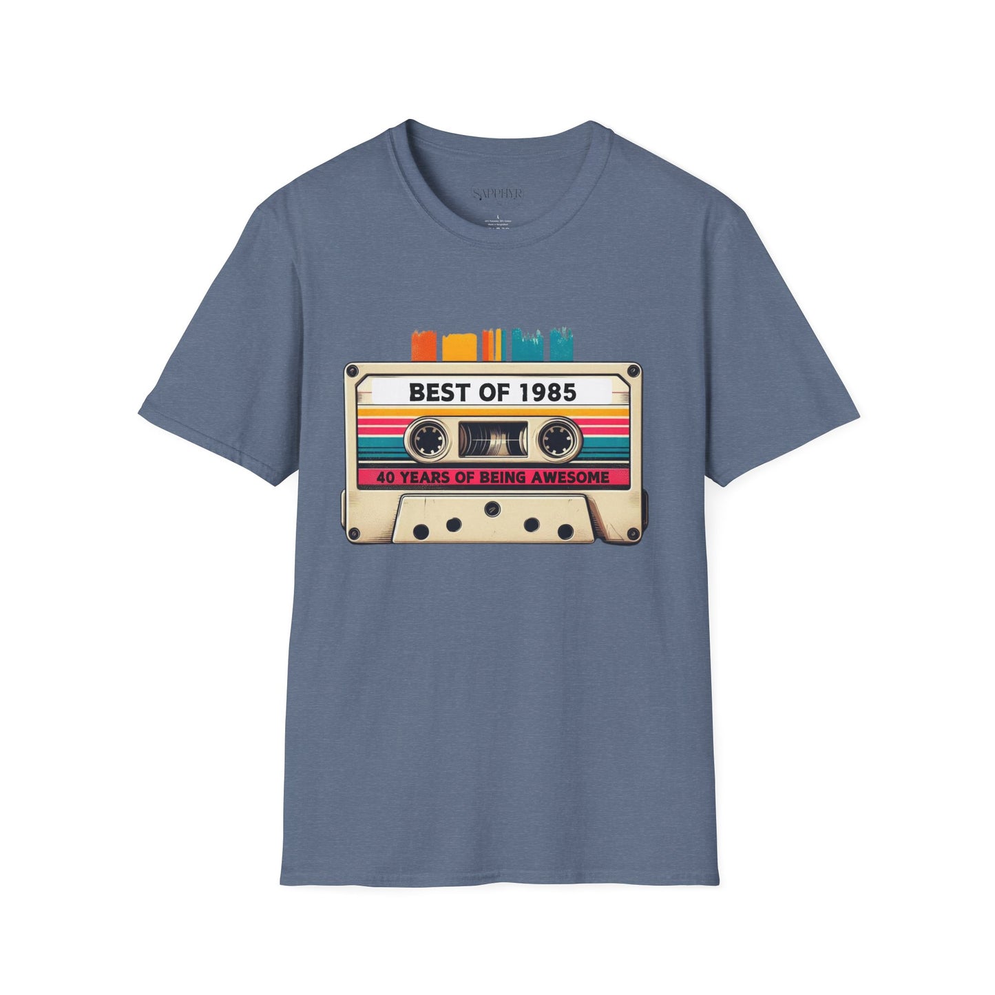Retro 1985 Music T-Shirt, Vintage Inspired Tee, Unisex Softstyle Shirt, Gift for Music Lovers, 80s Nostalgia Apparel