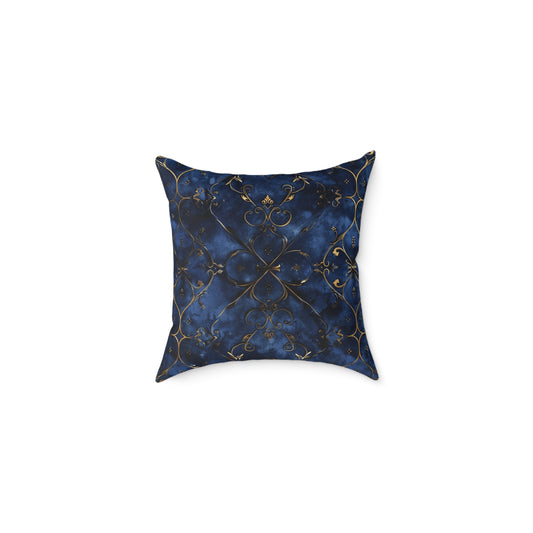 Elegant Blue Patterned Throw Pillow | Decorative Cushion for Home Decor, Gift for Her, Cozy Living Room, Modern Decor, Housewarming Gift