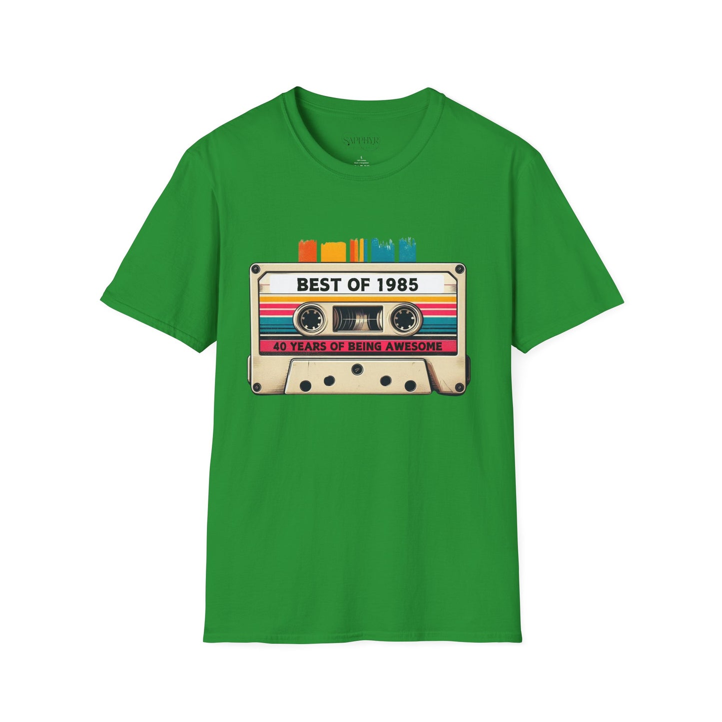 Retro 1985 Music T-Shirt, Vintage Inspired Tee, Unisex Softstyle Shirt, Gift for Music Lovers, 80s Nostalgia Apparel