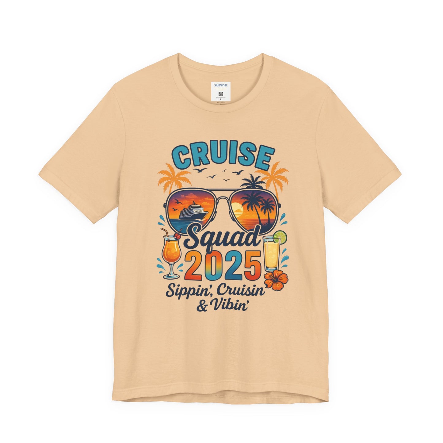 Cruise Squad 2025 Unisex Tee | Vacation Shirt, Summer Apparel, Travel T-Shirt, Beachwear, Family Cruise Shirt