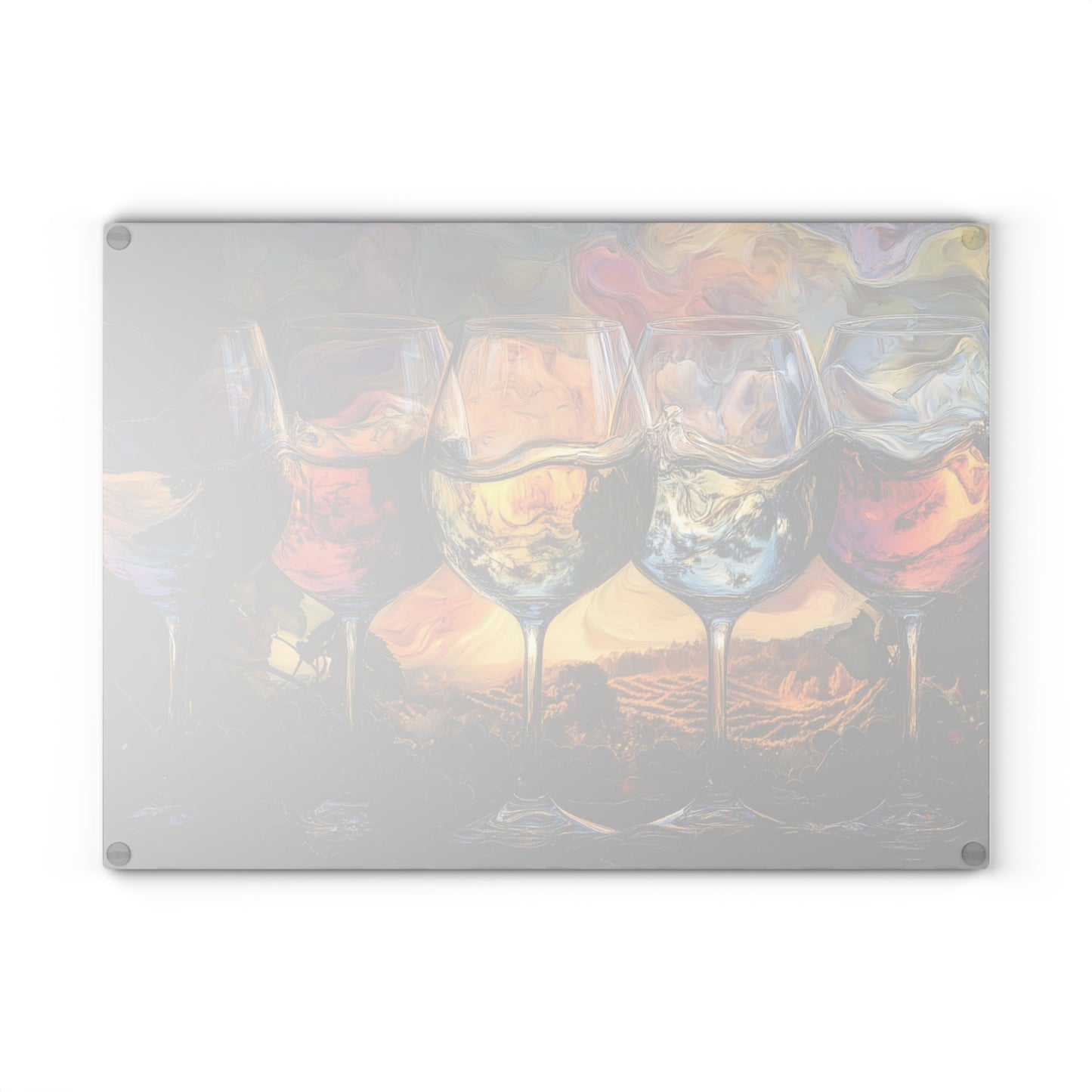 Elegant Wine-Themed Glass Cutting Board | Perfect for Entertaining & Gifting