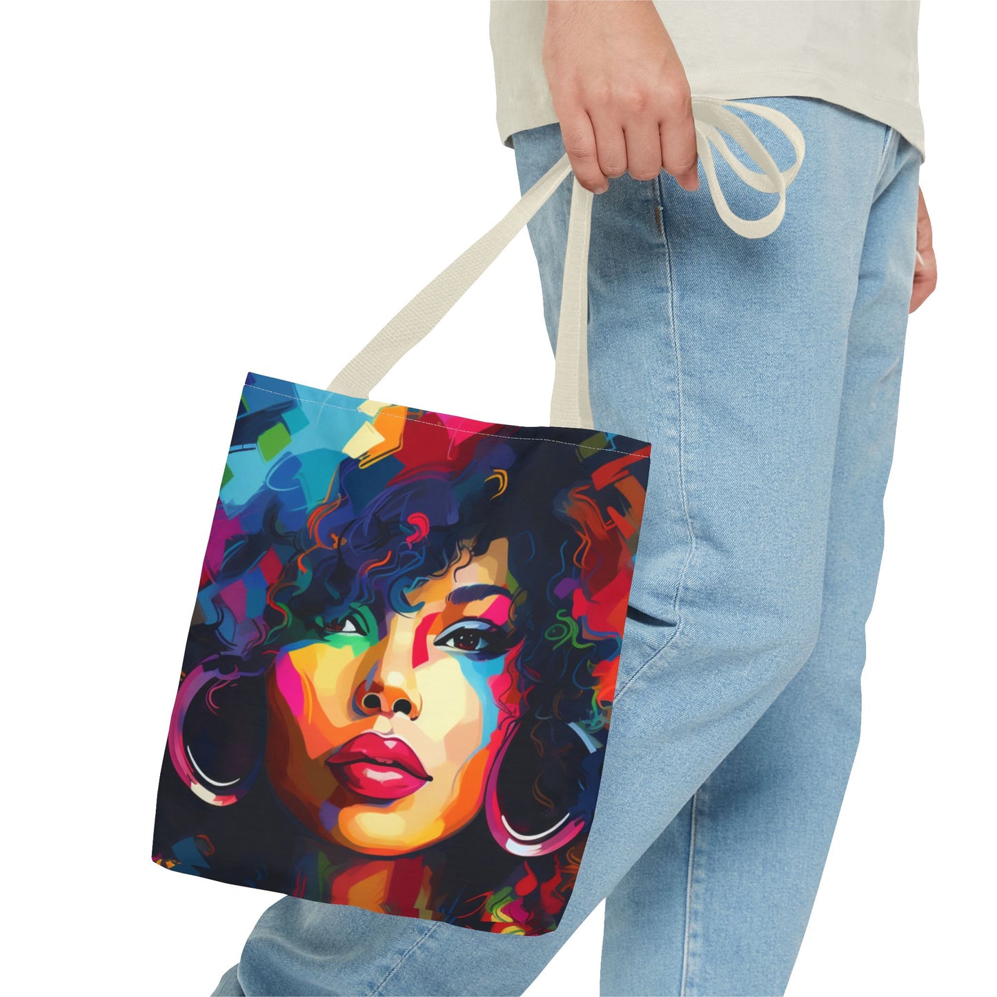Colorful Afro Woman Tote Bag - Stylish and Functional for Everyday Use