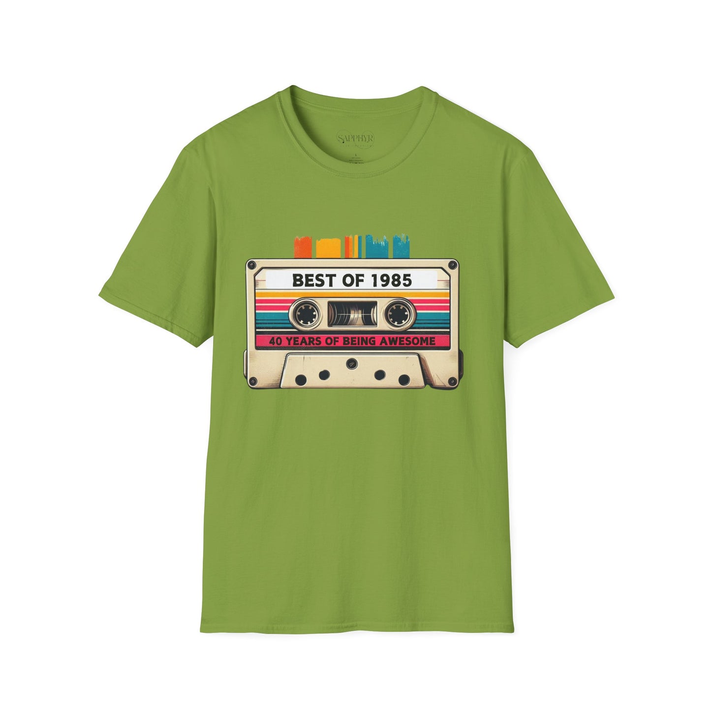 Retro 1985 Music T-Shirt, Vintage Inspired Tee, Unisex Softstyle Shirt, Gift for Music Lovers, 80s Nostalgia Apparel