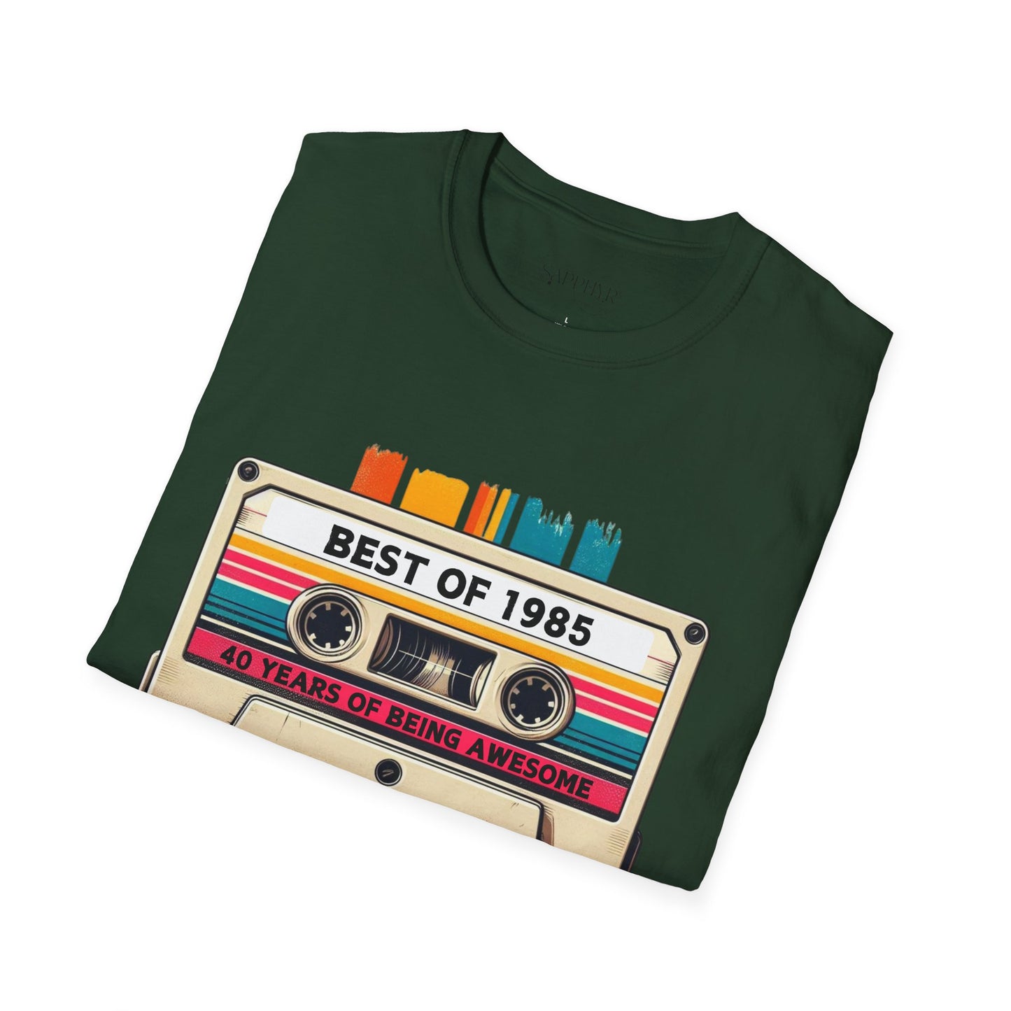 Retro 1985 Music T-Shirt, Vintage Inspired Tee, Unisex Softstyle Shirt, Gift for Music Lovers, 80s Nostalgia Apparel