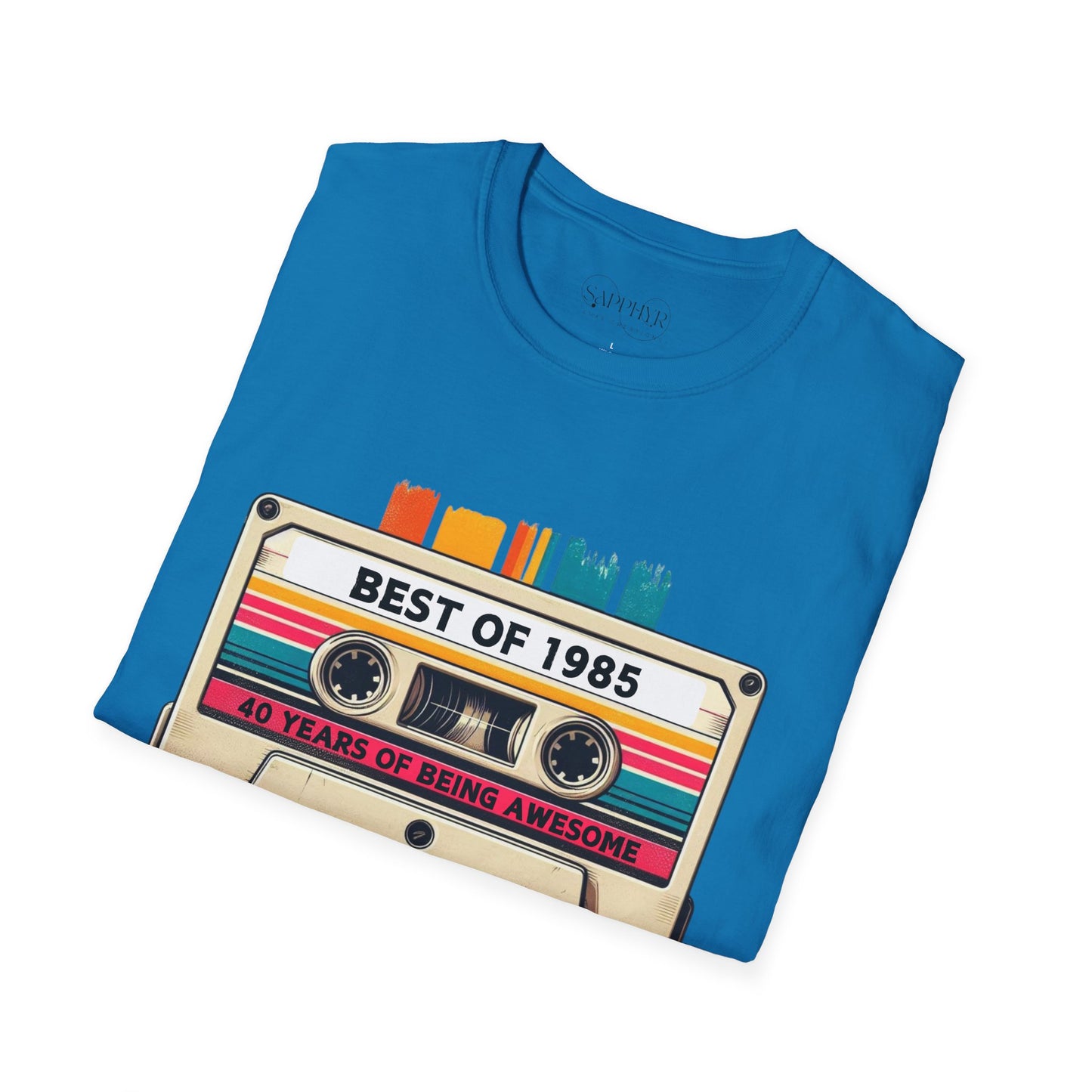 Retro 1985 Music T-Shirt, Vintage Inspired Tee, Unisex Softstyle Shirt, Gift for Music Lovers, 80s Nostalgia Apparel