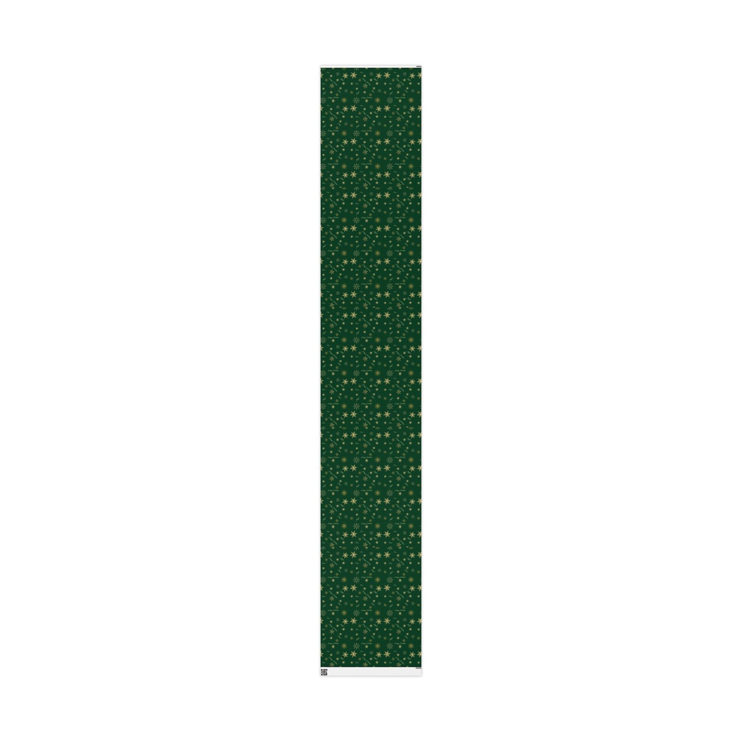 Elegant Green & Gold Holiday Wrapping Paper | Gold Snowflakes & Script Design | Luxury Christmas Gift Wrap