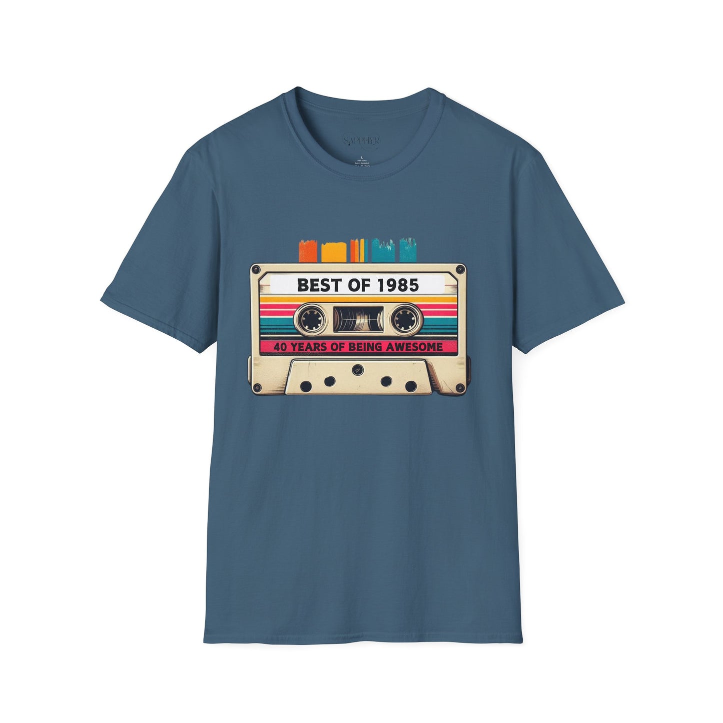 Retro 1985 Music T-Shirt, Vintage Inspired Tee, Unisex Softstyle Shirt, Gift for Music Lovers, 80s Nostalgia Apparel