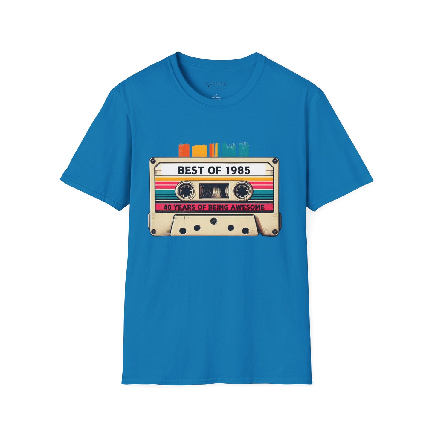 Retro 1985 Music T-Shirt, Vintage Inspired Tee, Unisex Softstyle Shirt, Gift for Music Lovers, 80s Nostalgia Apparel