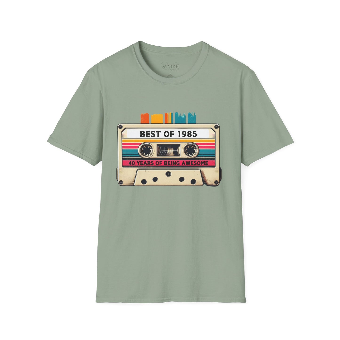 Retro 1985 Music T-Shirt, Vintage Inspired Tee, Unisex Softstyle Shirt, Gift for Music Lovers, 80s Nostalgia Apparel