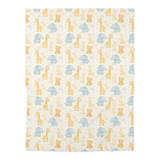 Cute Animal Baby Swaddle Blanket | Soft Nursery Wrap, Gender Neutral Baby Shower Gift, Newborn Essentials, Cozy Sleep, Infant Blanket