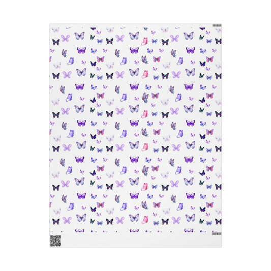 Butterfly Wrapping Paper - Colorful Gift Wrap, Floral Party Decor, Eco-Friendly Gift Wrap, Birthday, Wedding, Baby Shower Decoration