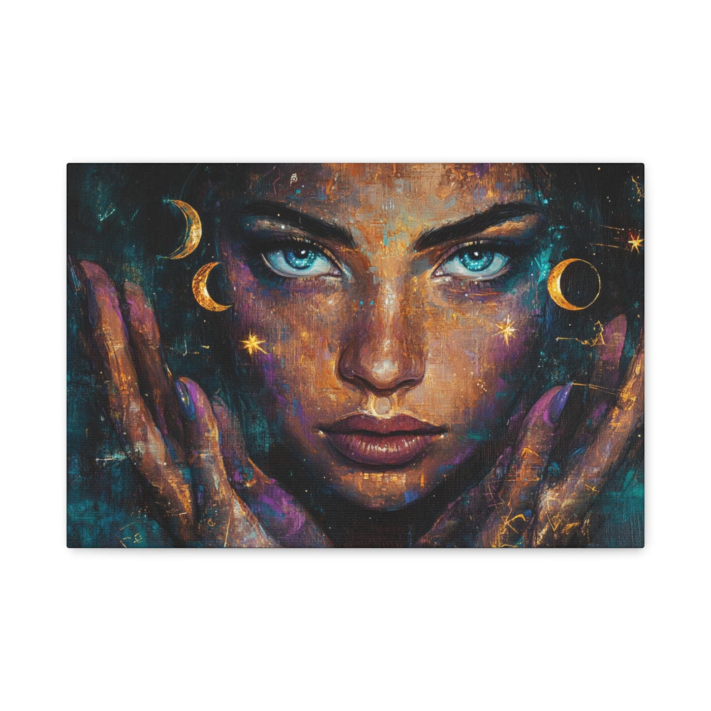 Celestial Canvas Wall Art, Cosmic Decor for Dreamers, Unique Home Decor, Gift for Art Lovers, Astrology Inspired