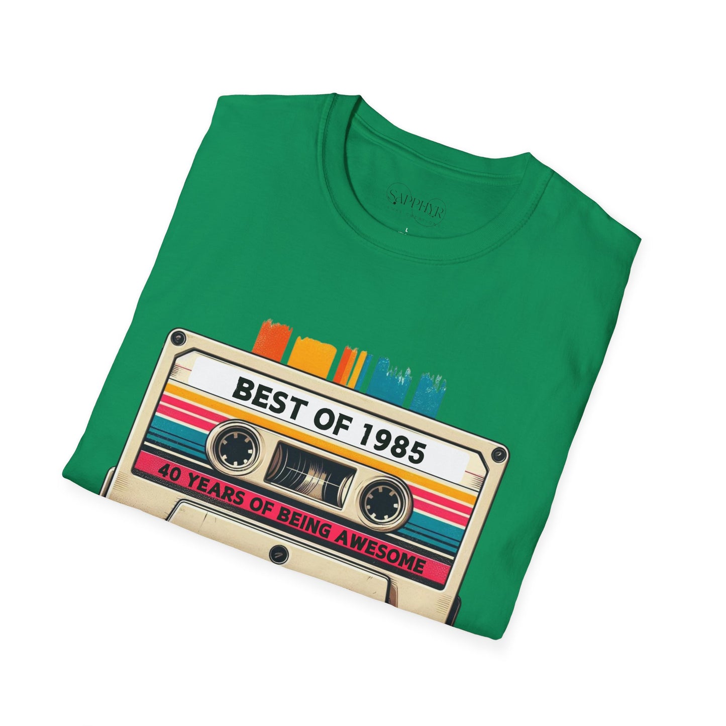 Retro 1985 Music T-Shirt, Vintage Inspired Tee, Unisex Softstyle Shirt, Gift for Music Lovers, 80s Nostalgia Apparel