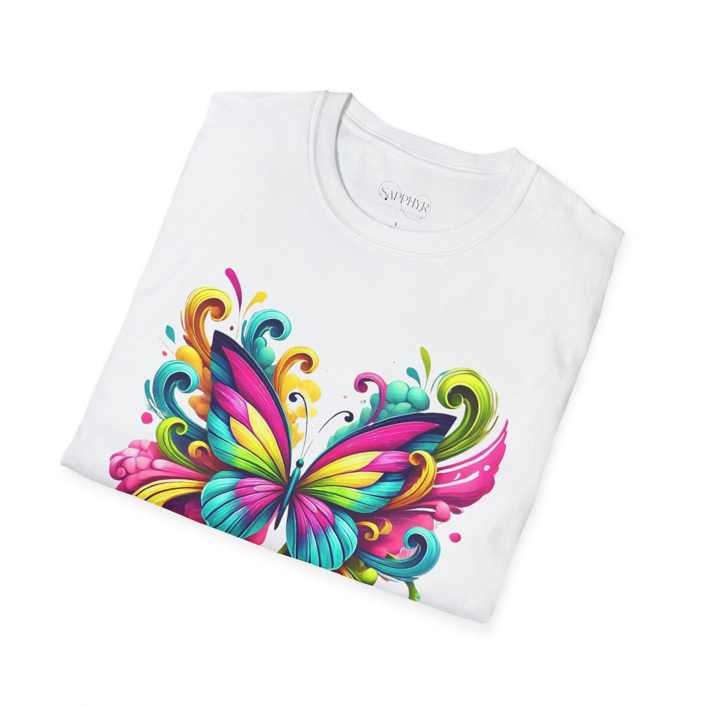 Colorful Butterfly Graphic T-Shirt, Ideal for Nature Lovers, Gift for Birthdays, Art Enthusiasts, Celebration Wear, Summer Vibes