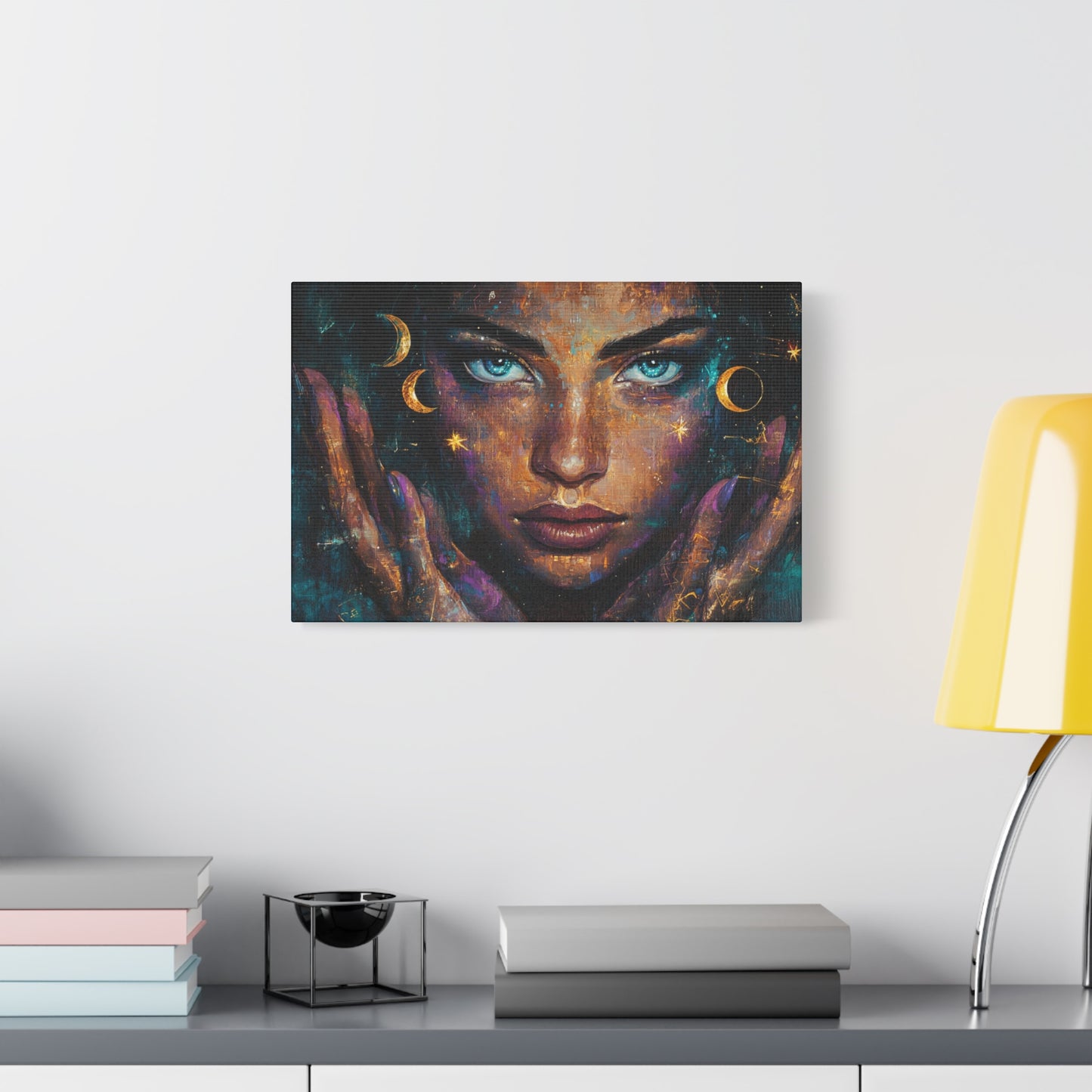Celestial Canvas Wall Art, Cosmic Decor for Dreamers, Unique Home Decor, Gift for Art Lovers, Astrology Inspired