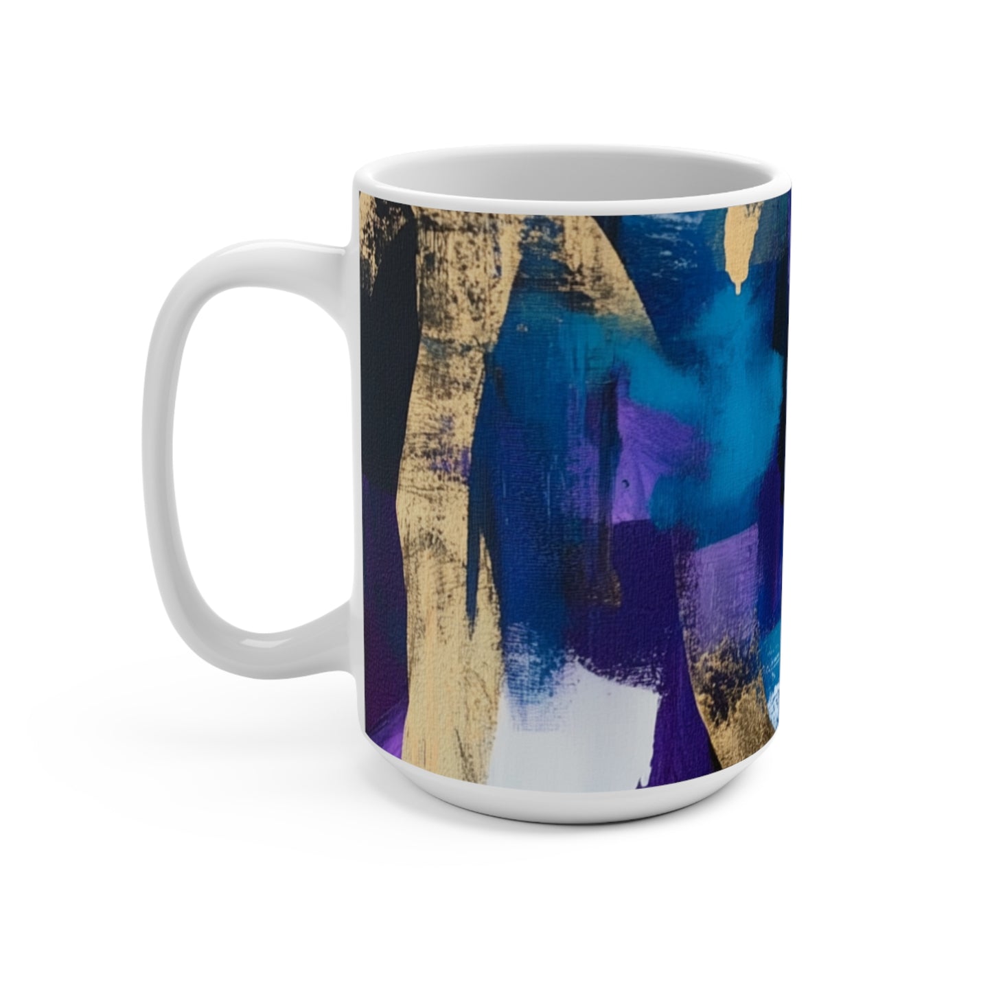 Abstract Colorful 15oz Mug | Bold Art Coffee Cup for Creative Souls