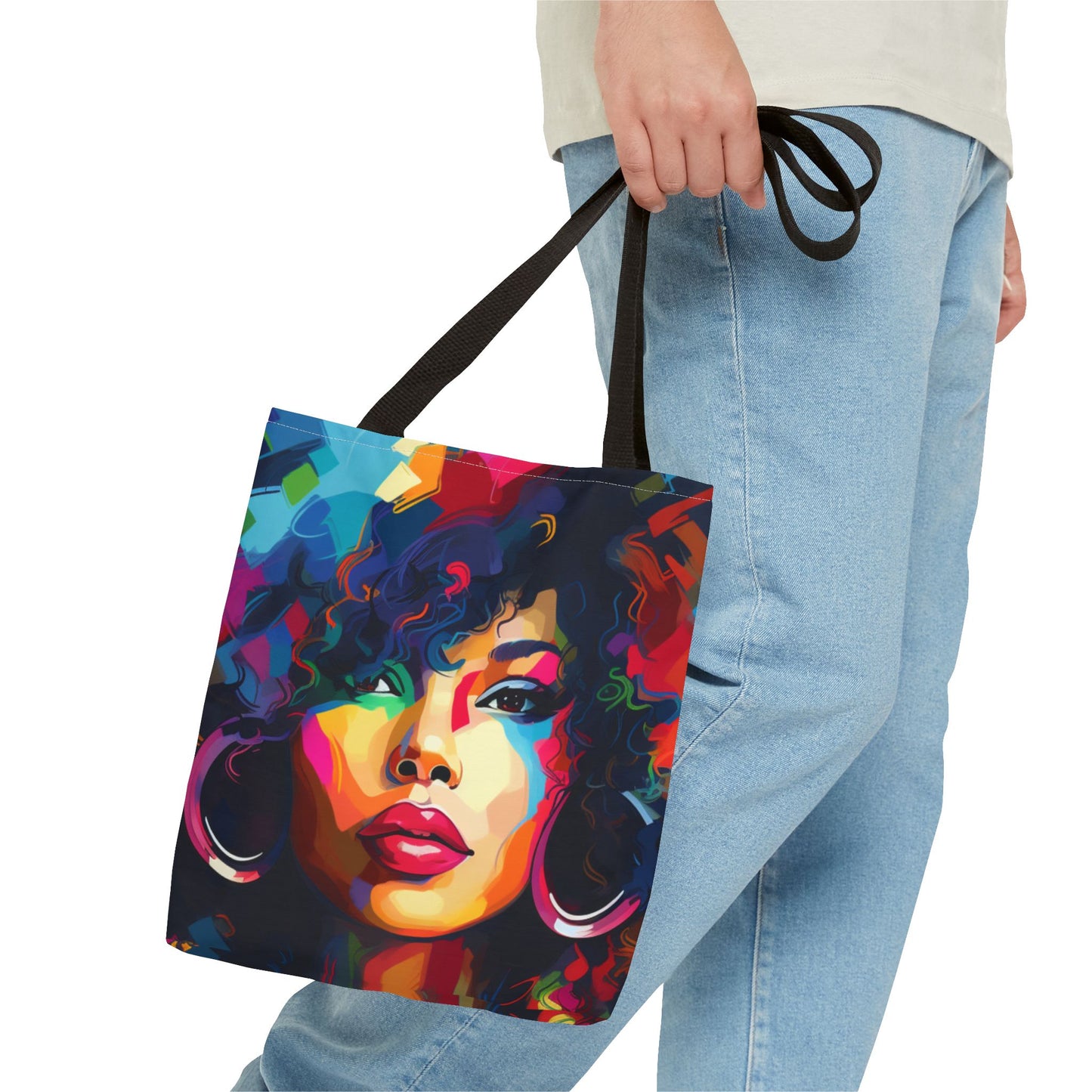 Colorful Afro Woman Tote Bag - Stylish and Functional for Everyday Use
