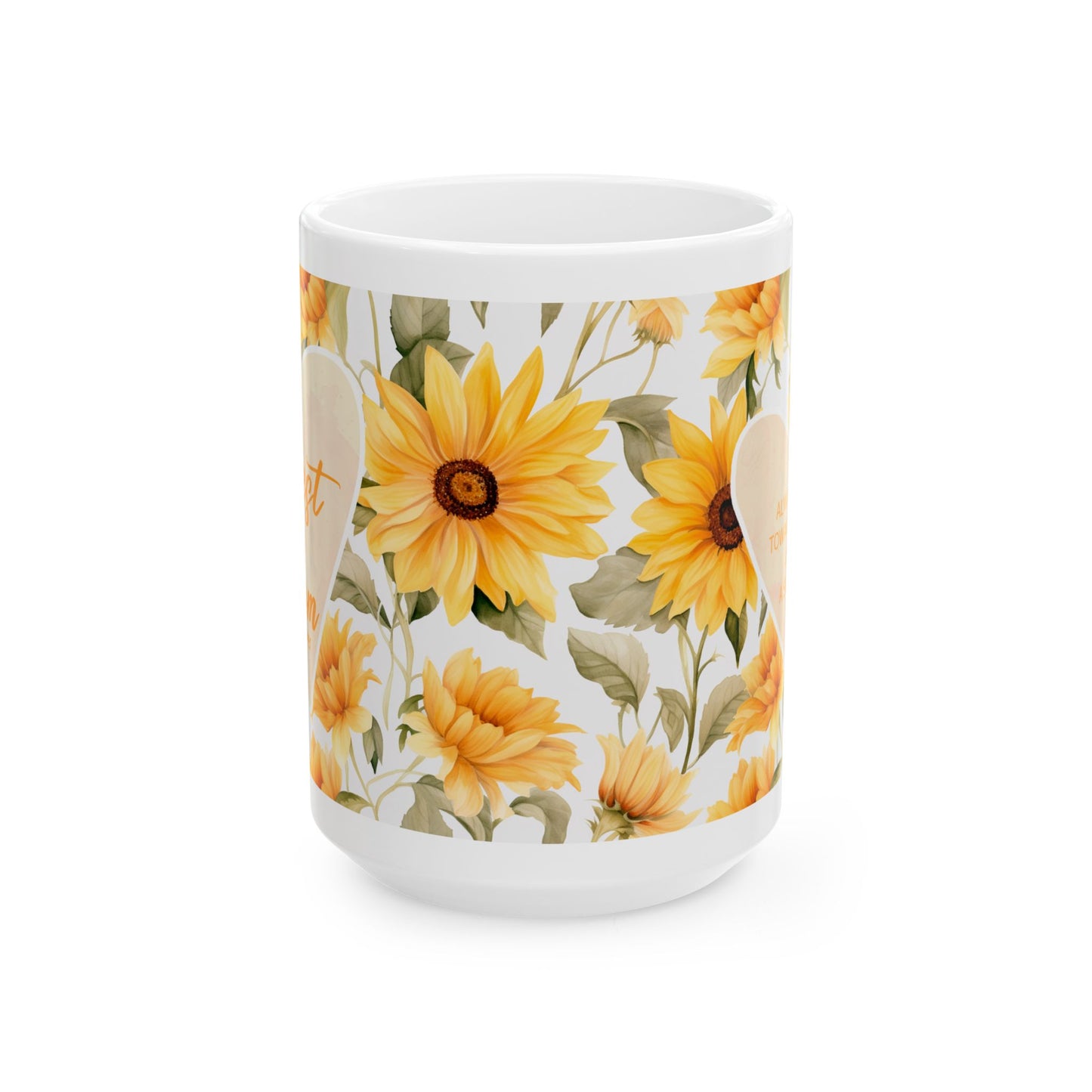 Sunflower Love Ceramic Mug - 11oz & 15oz | Perfect Gift for Friends & Family