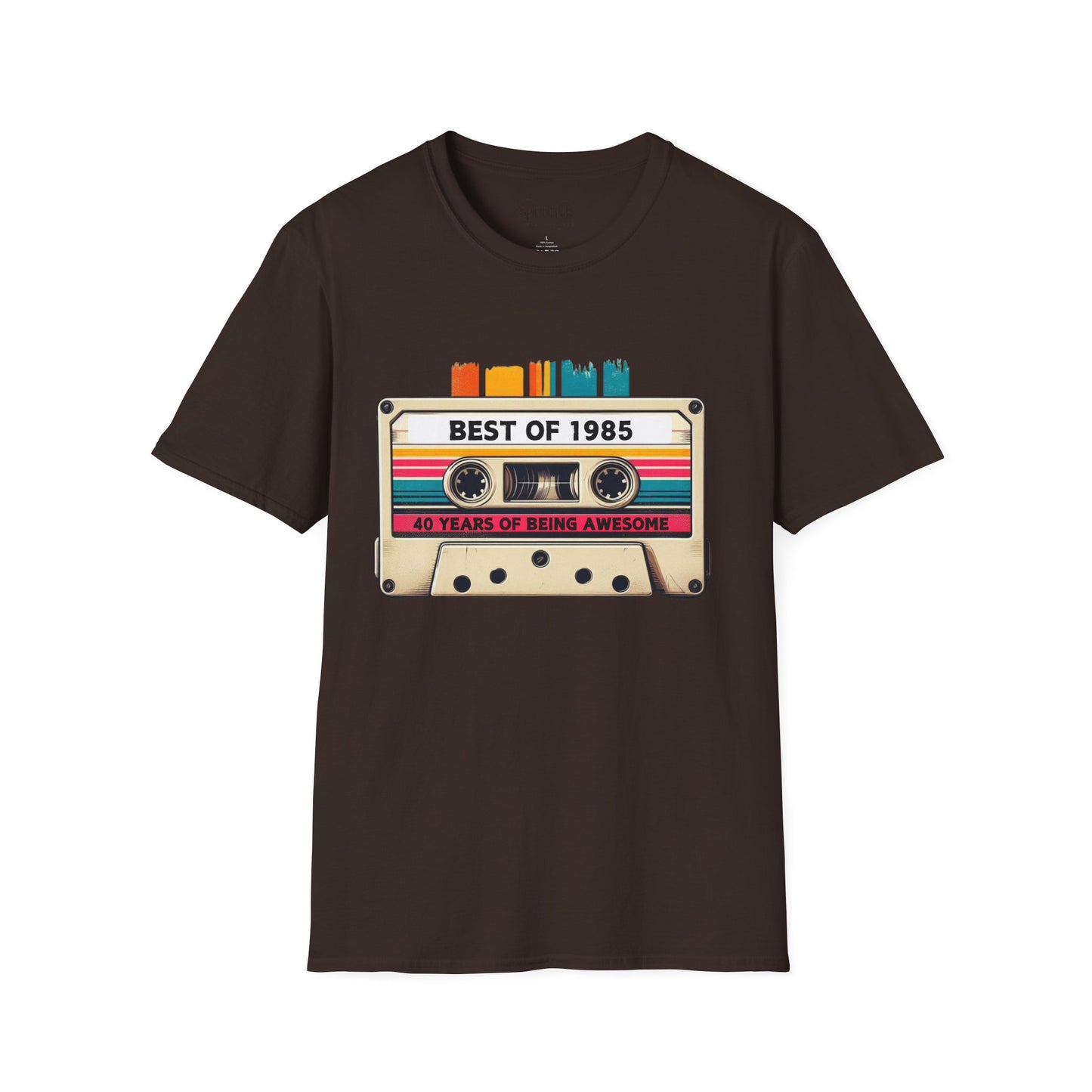 Retro 1985 Music T-Shirt, Vintage Inspired Tee, Unisex Softstyle Shirt, Gift for Music Lovers, 80s Nostalgia Apparel