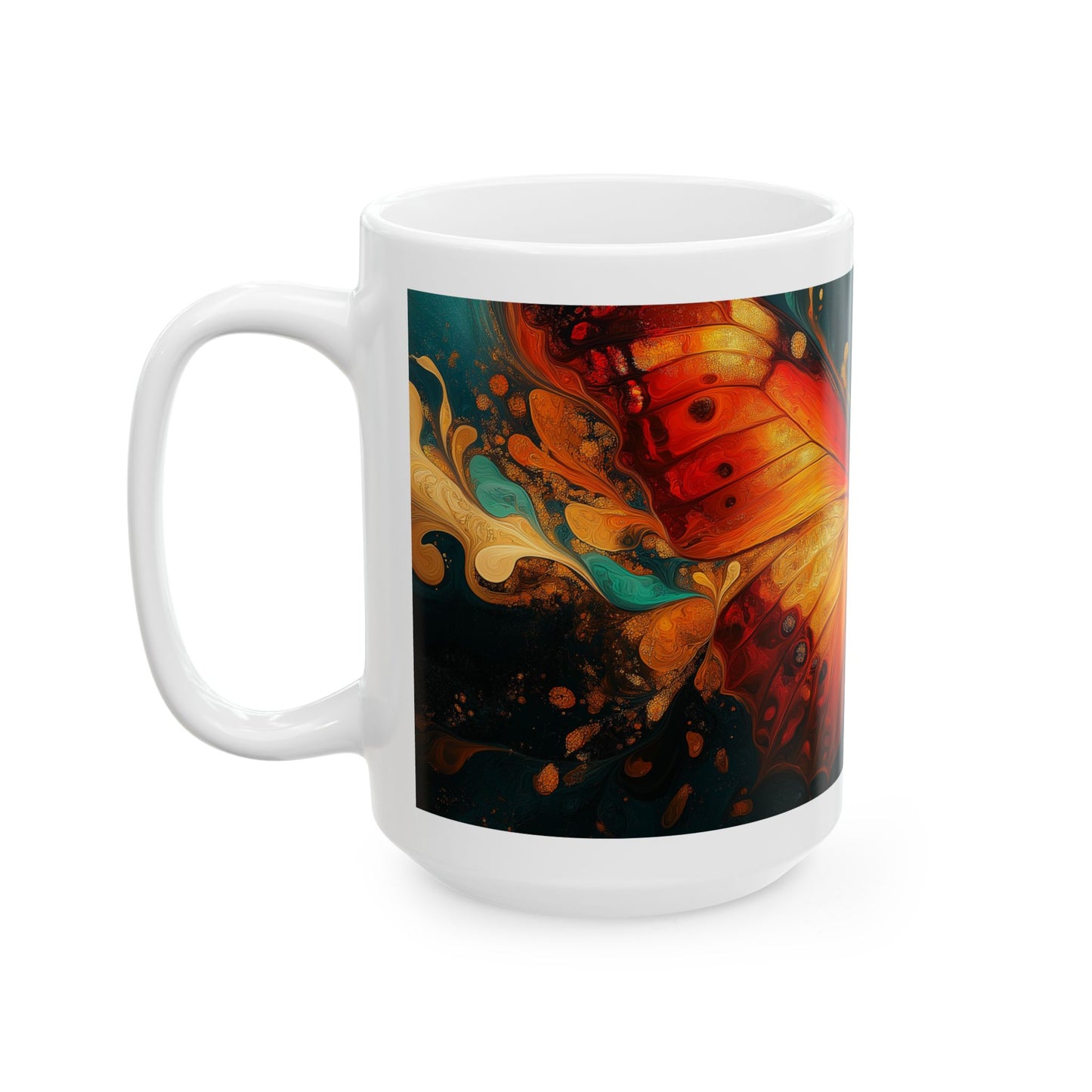 Colorful Butterfly Ceramic Mug - Perfect Gift for Nature Lovers