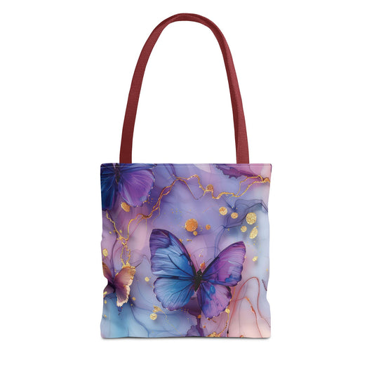 Elegant Butterfly Tote Bag - Colorful Floral Design for Everyday Use