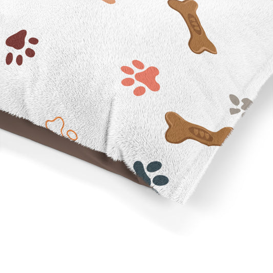 Cozy Dog Bed, Stylish Pet Bed for Dogs, Cute Puppy Bedding, Dog Lover Gift, Soft Pet Cushion, Paw Print Design