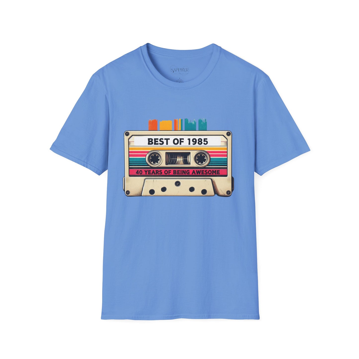 Retro 1985 Music T-Shirt, Vintage Inspired Tee, Unisex Softstyle Shirt, Gift for Music Lovers, 80s Nostalgia Apparel