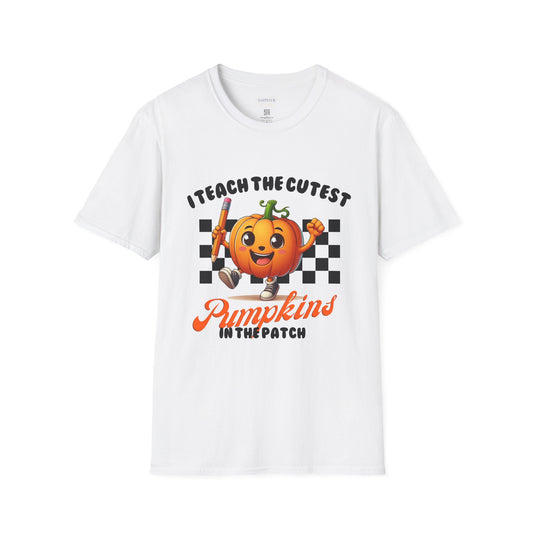 Pumpkin Teacher T-Shirt, Fall Apparel, Autumn Vibes, Halloween Gift, Cute Teacher Shirt, Back to School Tee
