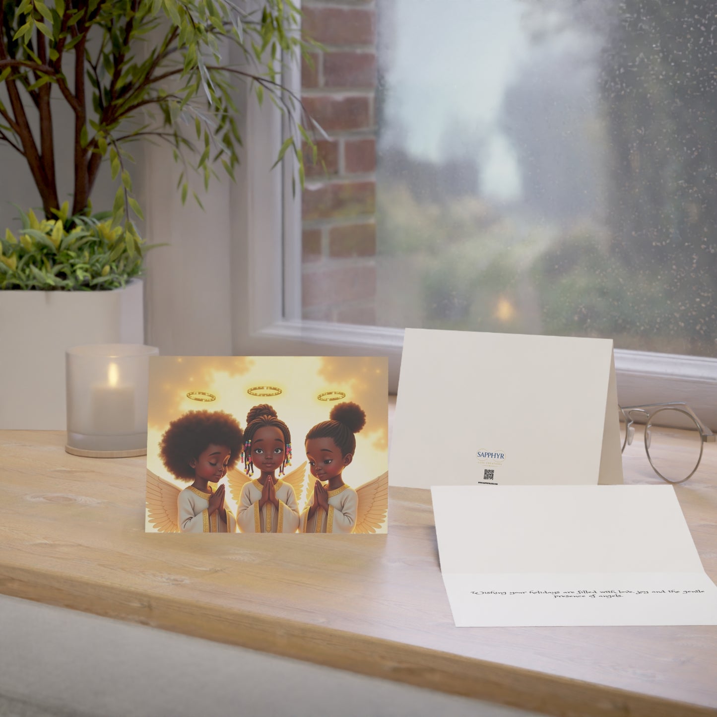 Heavenly Angel Greeting Card Set- Single or Bulk Packs (1, 10, 30, 50)