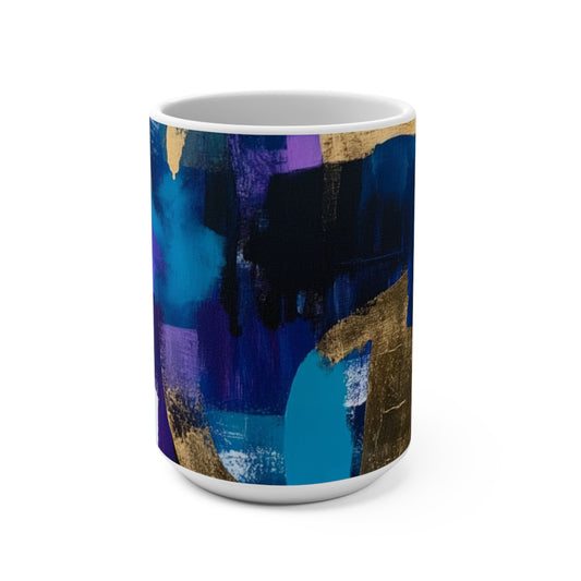 Abstract Colorful 15oz Mug | Bold Art Coffee Cup for Creative Souls