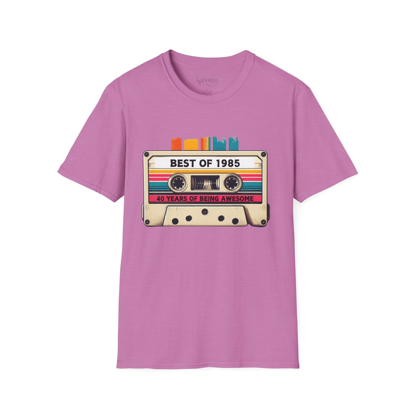 Retro 1985 Music T-Shirt, Vintage Inspired Tee, Unisex Softstyle Shirt, Gift for Music Lovers, 80s Nostalgia Apparel