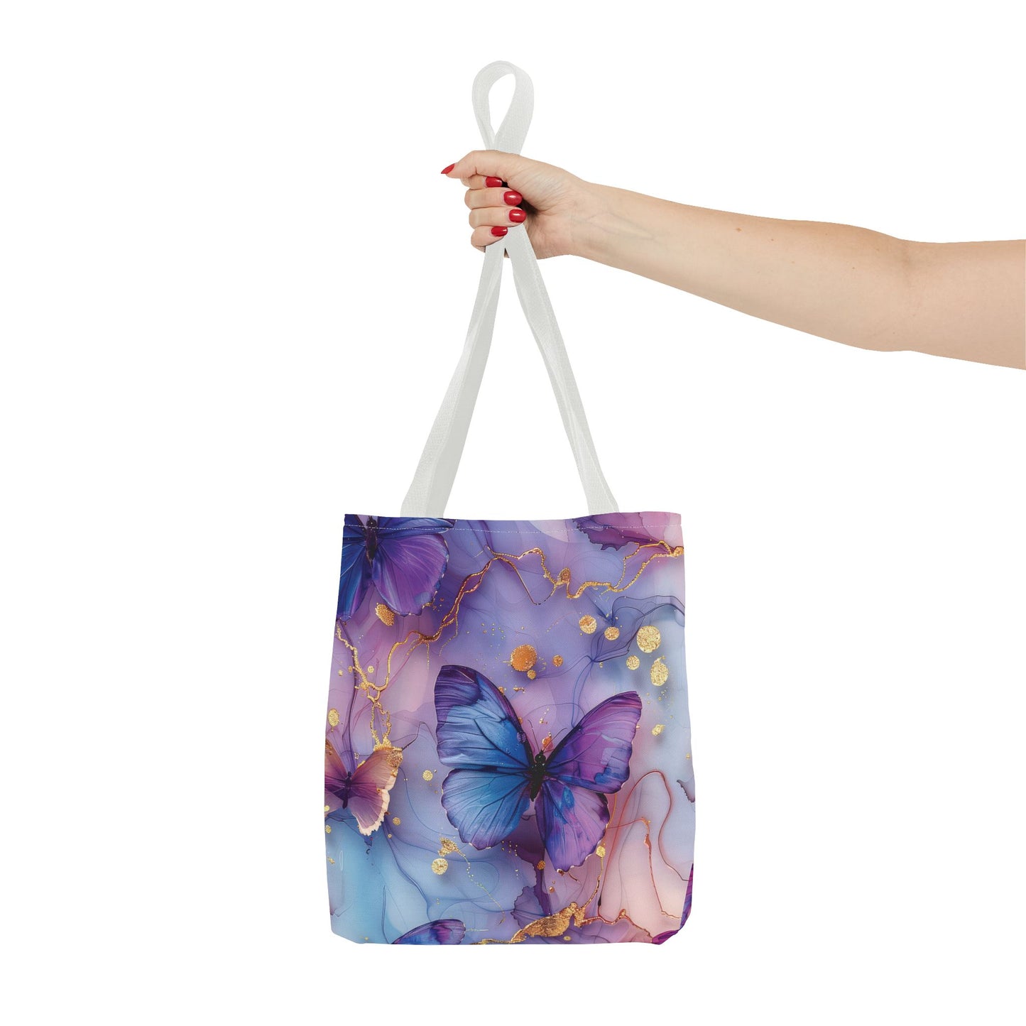 Elegant Butterfly Tote Bag - Colorful Floral Design for Everyday Use