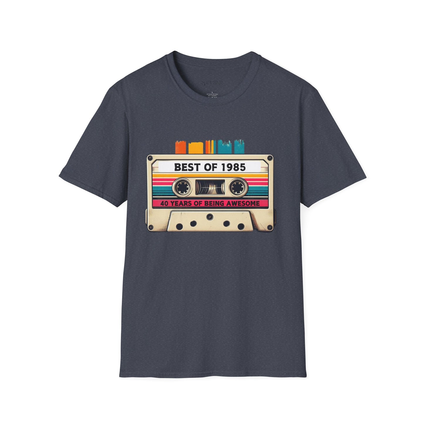 Retro 1985 Music T-Shirt, Vintage Inspired Tee, Unisex Softstyle Shirt, Gift for Music Lovers, 80s Nostalgia Apparel