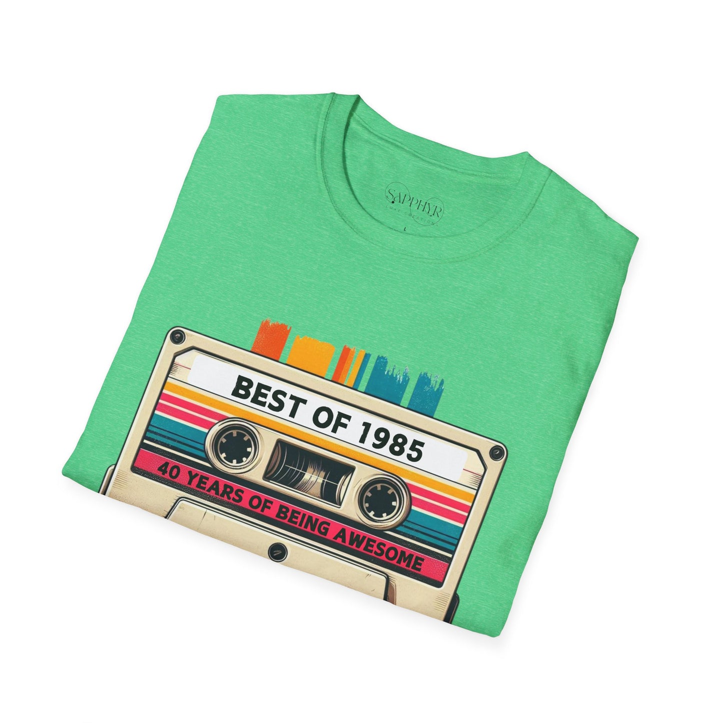 Retro 1985 Music T-Shirt, Vintage Inspired Tee, Unisex Softstyle Shirt, Gift for Music Lovers, 80s Nostalgia Apparel