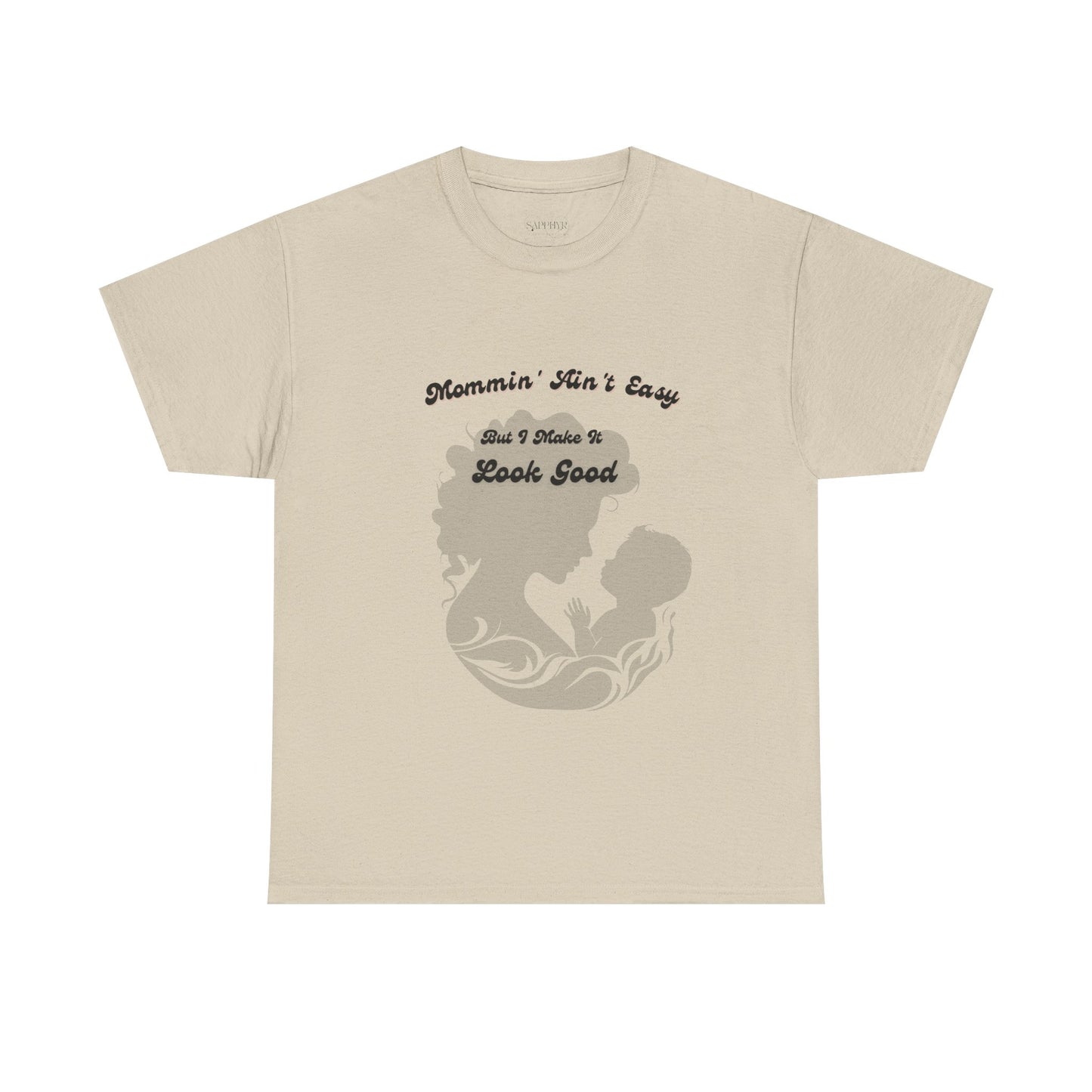 Mommin' Ain't Easy Unisex Heavy Cotton Tee - Perfect Gift for Moms