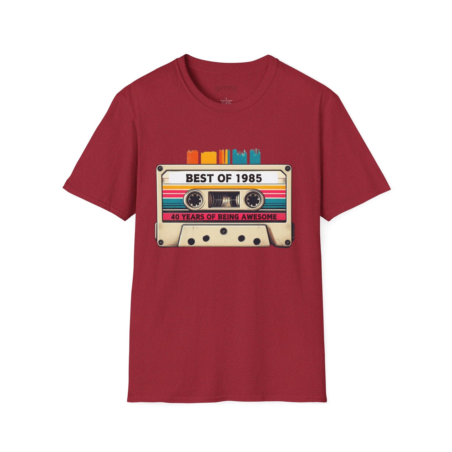 Retro 1985 Music T-Shirt, Vintage Inspired Tee, Unisex Softstyle Shirt, Gift for Music Lovers, 80s Nostalgia Apparel