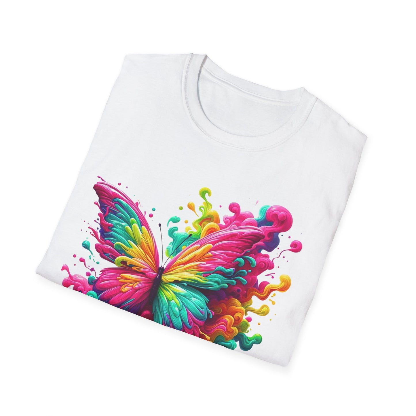 Colorful Butterfly Unisex T-Shirt, Vibrant Tee, Gift for Nature Lovers, Casual Wear, Spring Fashion, Birthday Present, Festival Outfit