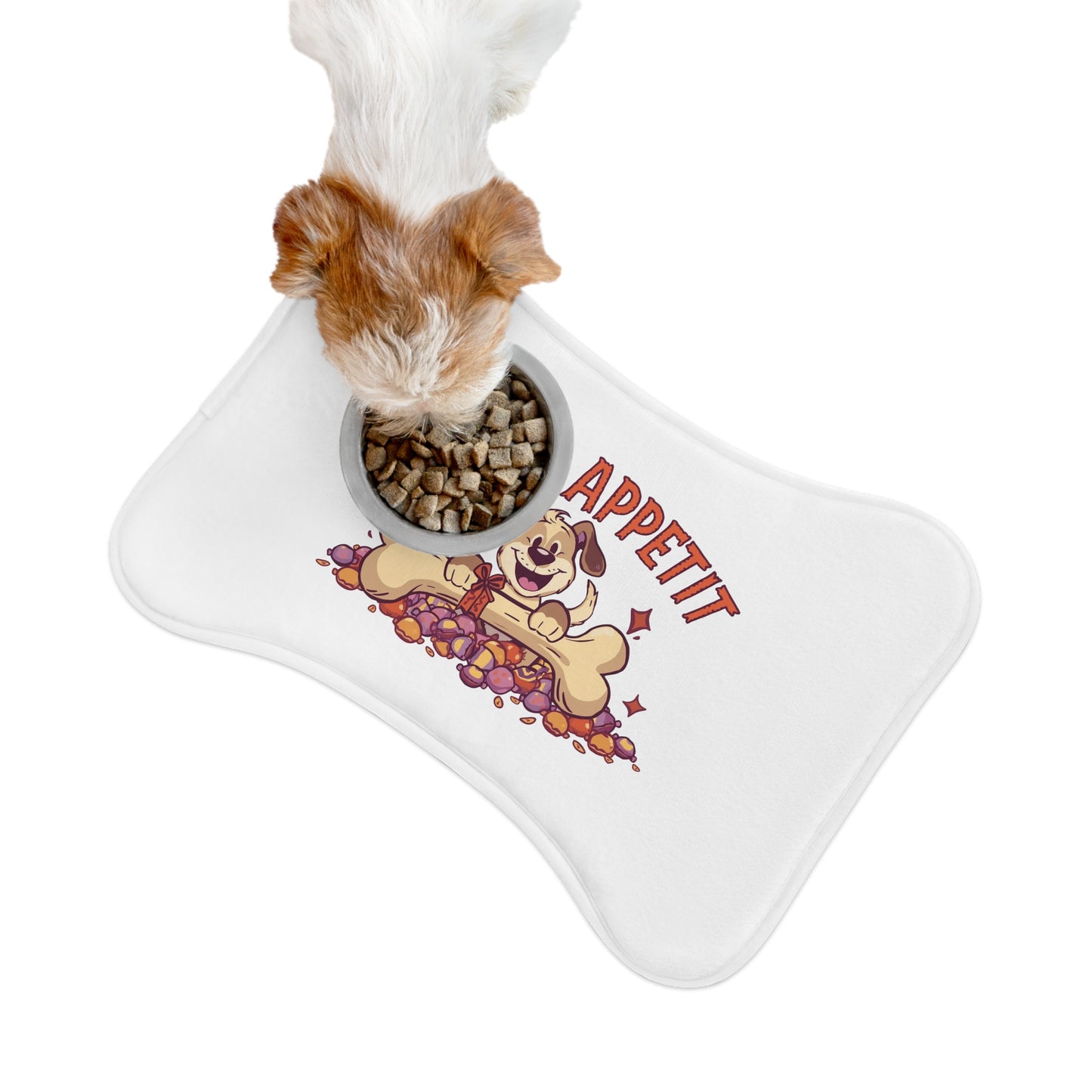 Pet Feeding Mat with "Bone Appetit" Design | Cute Dog Feeding Mat, Pet Mat, Dog Lovers Gift, Non-Slip Dog Place Mat