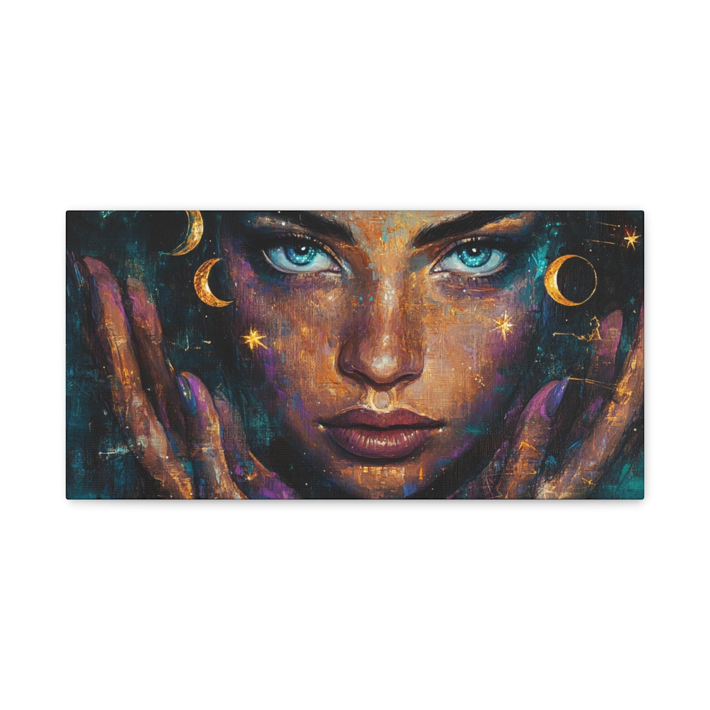 Celestial Canvas Wall Art, Cosmic Decor for Dreamers, Unique Home Decor, Gift for Art Lovers, Astrology Inspired