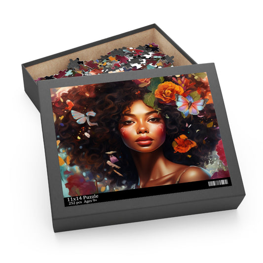 Vibrant 500-Piece Puzzle - Floral Beauty with Butterflies