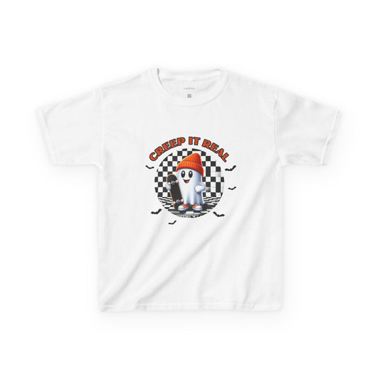 Creep It Real Kids Tee - Fun Graphic T-Shirt for Boys and Girls, Halloween Costume, Birthday Gift, Casual Wear, Party Theme